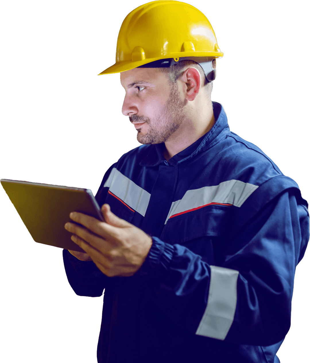 Energy engineer monitoring industrial systems