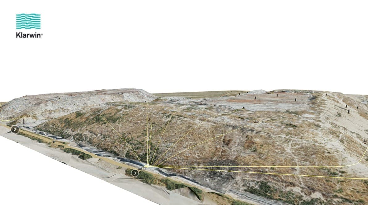 3D digital rendering and drone topographic survey of landfill site