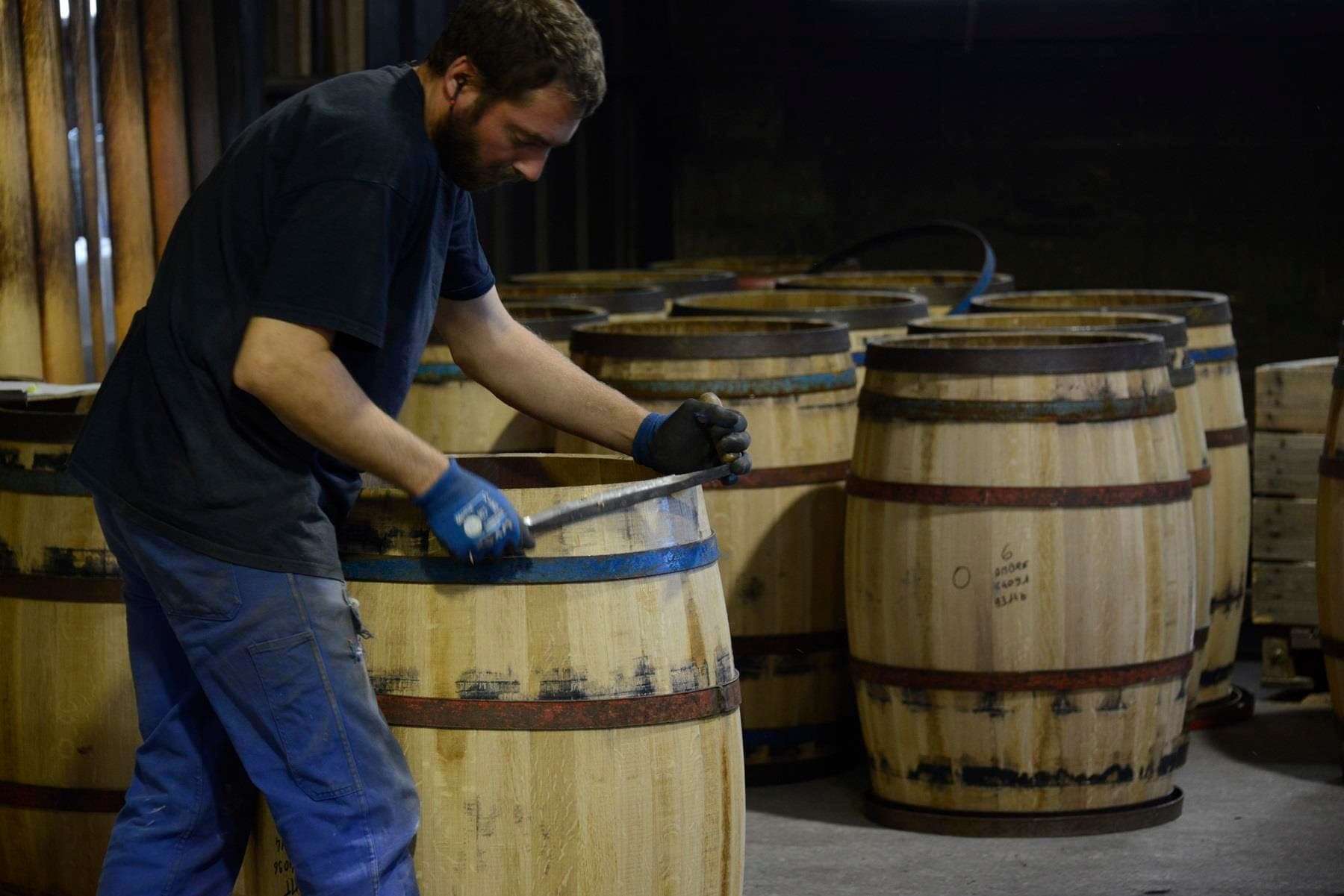 French oak barrels by Mercier and Charlois — handcrafted cooperage for wine maturation