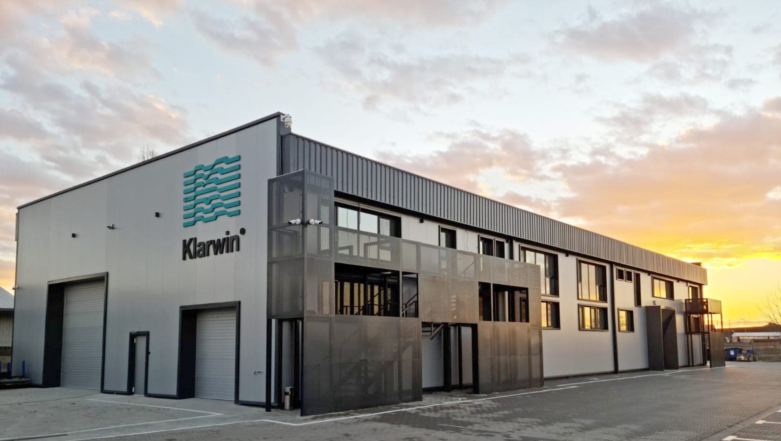 Klarwin PRO Centre — Iernut, Romania, at sunset