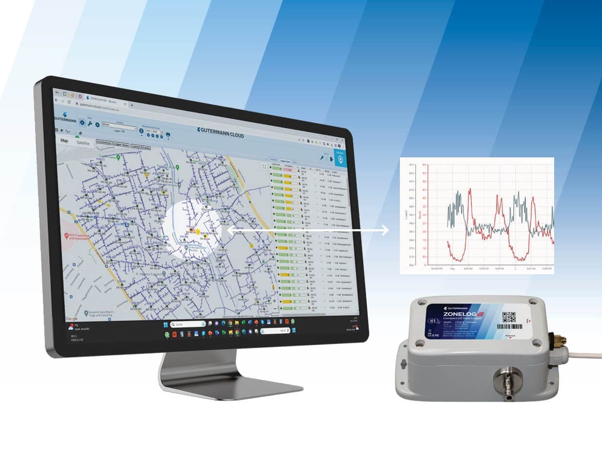 ZONELOG — IoT datalogger for continuous pressure and flow measurement in water networks